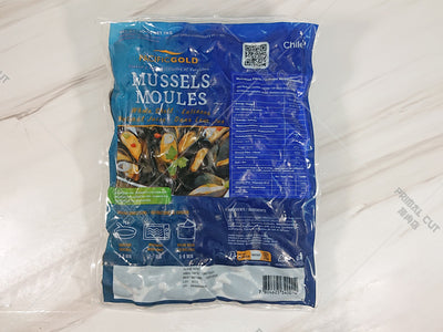 Pacific Gold 智利原隻急凍藍青口<BR> <BR> Pacific Gold Chile Mussels Whole Shell