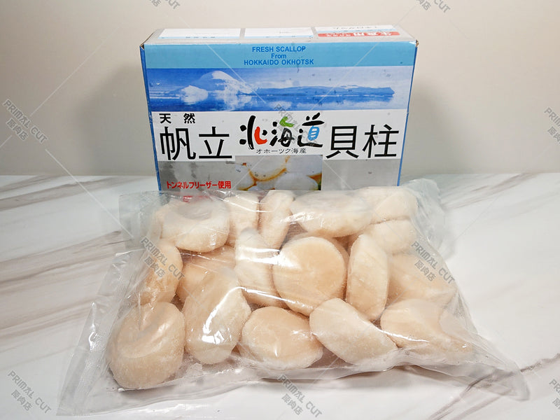 急凍日本北海道天然帆立貝柱 (2L 刺身級) <BR> Frozen Japan Hokkaido Scallop <BR> (2L Sashimi grade)